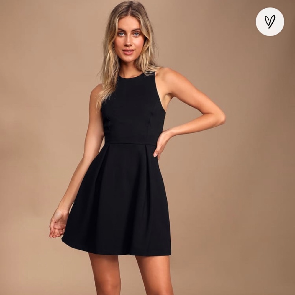 NWT Black Keyhole Back Dress
